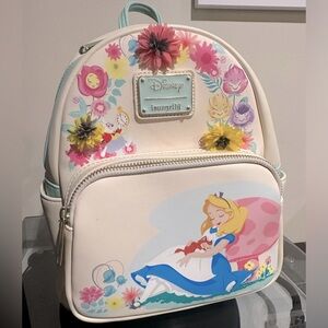 Box Lunch Exclusive Disney Loungefly-Alice in Wonderland Garden Flowers Backpack